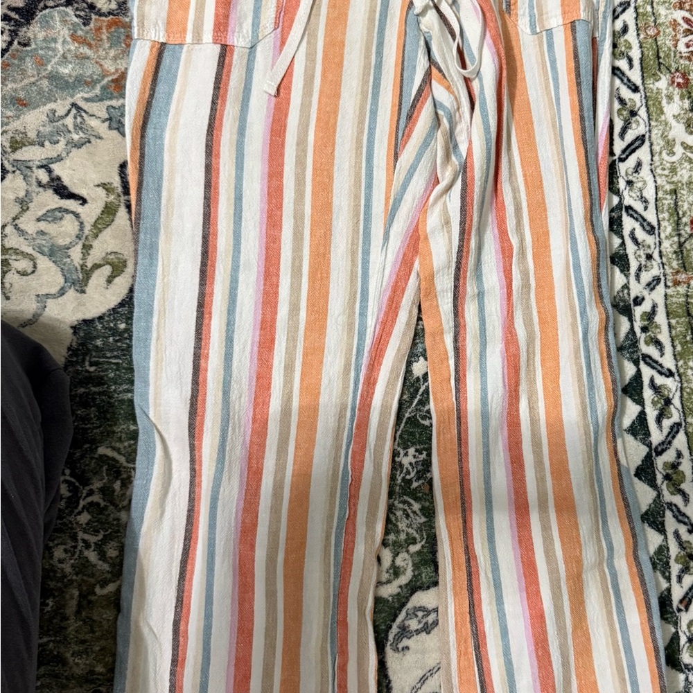 Cato Orange and White Striped Garment